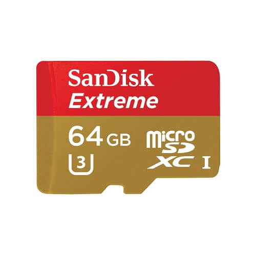 SanDisk Extreme 64GB microSDXC UHS-I with Adapter