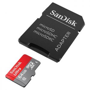 Карта памяти SanDisk Ultra microSDXC UHS-I 64GB + SD-adapter